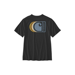 T-shirt leggera relaxed fit con grafica C BLACK